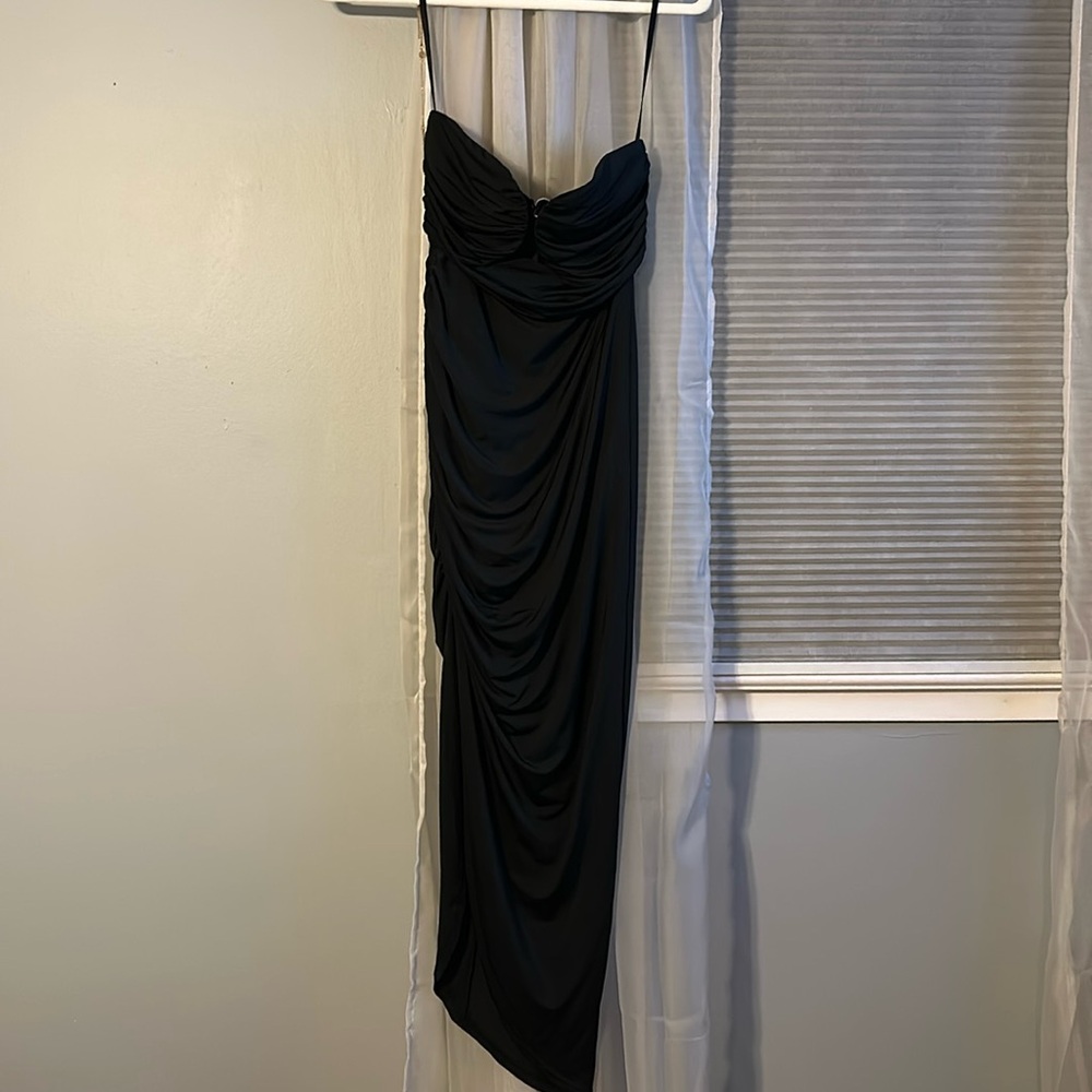 Strapless midi gown